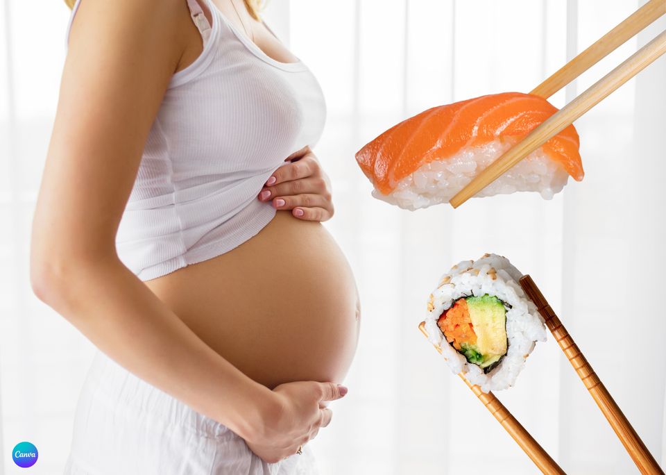 Gravide og sushi. Canva